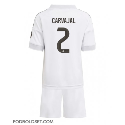 Real Madrid Daniel Carvajal #2 Hjemme Trøje Børn 2025-26 Kortærmet (+ Korte bukser)
